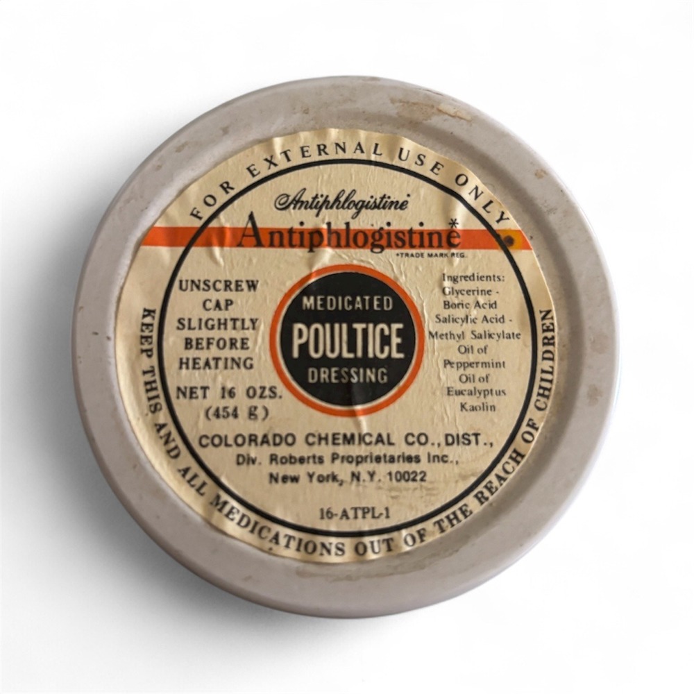Vintage Antiphlogistine Medicated Poultice Dressing Colorado Chemical Co.